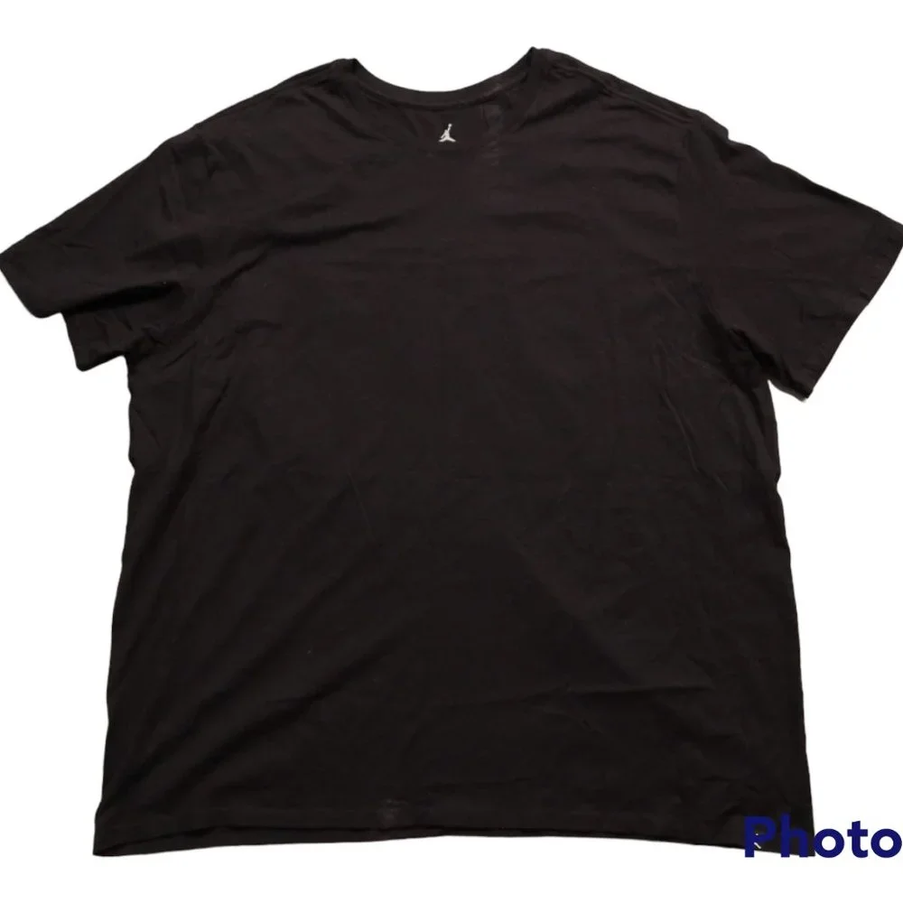 Air Jordan Big Back Logo Basletball Jumpman Black Short Sleeve T Shirt Mens 3XL - Picture 2 of 7